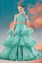 Mariana Turquoise Girls Pageant Dress - Brydealo Couture